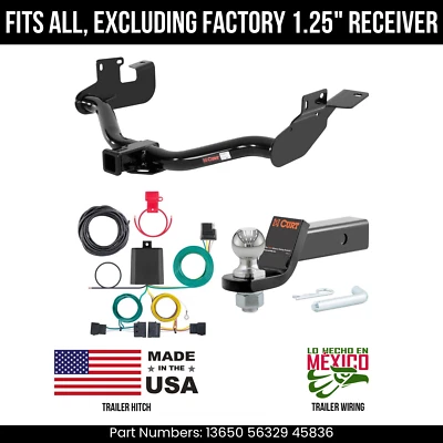 Enganche de remolque tributo Mazda 08-11 cableado de 4 pines bola de 2" sin receptor OE 1,25" Foto 1 de 4