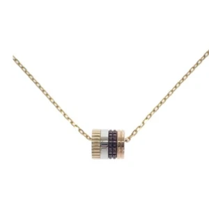 Boucheron Quatre Classic Necklace K18 Gold Brown Diamond Women's TGIS - Picture 1 of 8