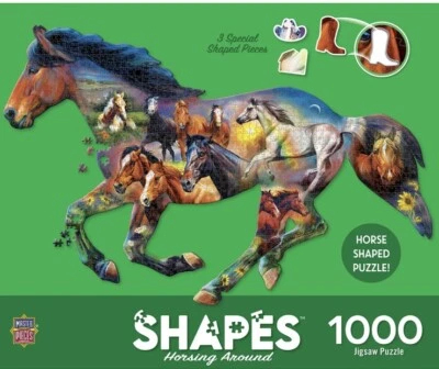 Contours Shaped - Horsing Around 1000 Piece Jigsaw Puzzle - Image 1 of 4