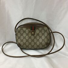 Auth Gucci Bag 156 02 066 Sherry Line GG Plus Pochette from Japan gf694