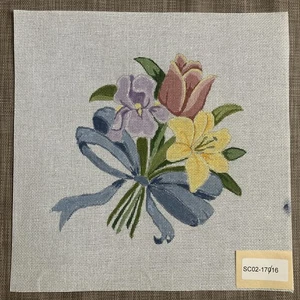 Handpainted Needlepoint Canvas | Bouquet of Flowers | **Must Read Description** - Picture 1 of 5