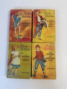 Lot Of 4 Vintage Trixie Belden Books HC 1960's Whitman Mystery 3 5 6 11 - NICE - Picture 1 of 6