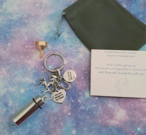 Always in my heart, in loving memory Urn ashes key ring - Picture 1 of 17