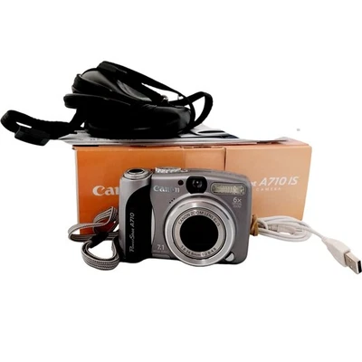 Canon PowerShot A710 IS Digital Camera 7.1 MP 6x Optical Zoom - Image 1 of 4