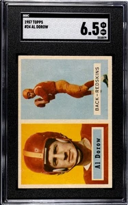 1957 TOPPS FOOTBALL CARD #24 AL DOROW WASH REDSKINS SGC 6.5 EX-NM+ - Picture 1 of 2