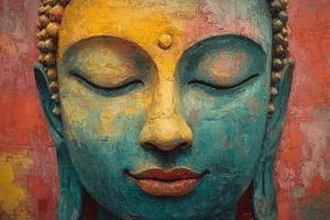 Buddha Canvas Picture Print Wall Art - Picture 1 of 3