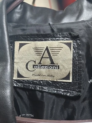 Chaqueta de cuero para hombre A Collezioni Foto 1 de 3