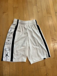 Vintage Nike Dri-Fit Air Jordan Jumpman Schriftzug weiß Basketball Shorts Herren Gr. S - Bild 1 von 11