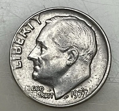 1977 Us 10 Cent Coin No Mint Mark #3 - Image 1 of 2