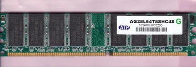 1GB PC-3200 ATP AG28L64T8SHC4S DDR-400 PC3200 Samsung Ram Memory STICK DDR1 - Image 1 of 2