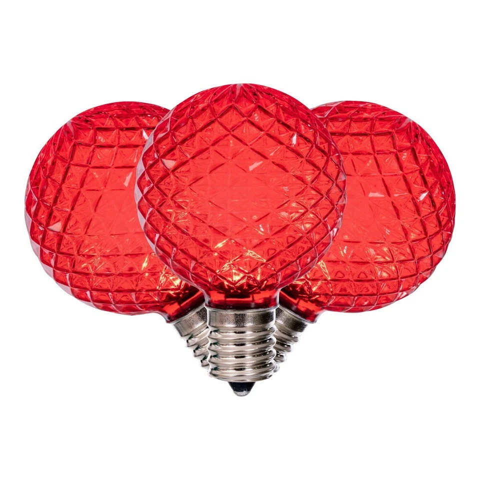 Vickerman G50 LED Replacement Bulb,E17/C9 Nickel Base, 120V, Pack of 25 - Image 1 of 1