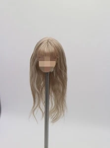 1/12 Gold Artificial Hair Wig Cover For 6" Female Action Figure Head Body Toy - Picture 1 of 2