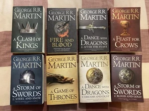 A Song Of Fire And Ice x 4 Paperback Set George RR Martin Game Of Thrones Series - Picture 1 of 7