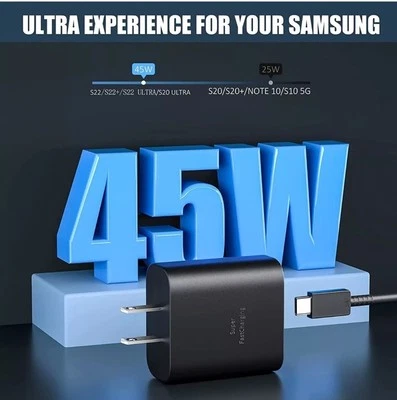 Original Samsung Galaxy S/25/S24/S23/S22 + 45W USB-C Super Quick 🔌 New !!!!! - Image 1 of 4