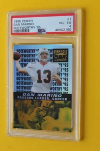 Zenith Noteworthy '95 1996 Dan Marino #1 PSA 4 - Imagen 1 de 3