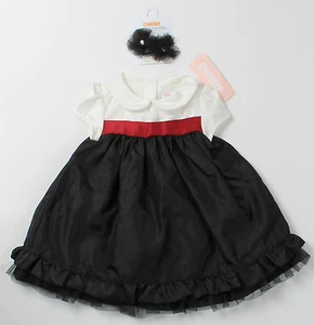 NWT girls size 3 6 12 18 months Gymboree HOLIDAY TRADITIONS dress & hair clips!! - Picture 1 of 8
