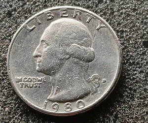 Rare 1980 D Quarter Error (“D” Filled In & “IN” Circulated - Picture 1 of 5