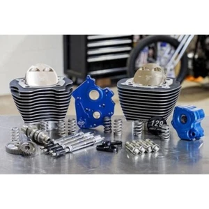 S&S Cycle 129in Pwr Pk w/Chrome Pushrod Tubes & Gear Drv Cam-Blk w/Hi-lit 17+ M8 - Bild 1 von 10