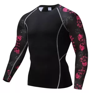 Top a compressione uomo allenamento cross fit MMA ciclismo corsa alta qualità BJJ BASE - Foto 1 di 4