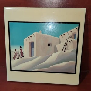 NAVAJO NATIVE AMERICAN Scene ART Tile 8" x 8" - Picture 1 of 1