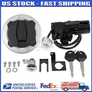 Ignition Key Switch Tank Cap Seat Lock Set Fit For Kawasaki Z400 Ninja 400 18-23 - Picture 1 of 5