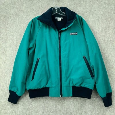 Винтажный 90-х годов земли конец шквал лыж куртка пальто флис с подкладкой женщин Med бирюзовый - Изображение 1 из 4