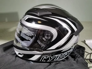 Cyber Helmets US-80 Boomerang Medium BLK/SIL CY0152 - Picture 1 of 8