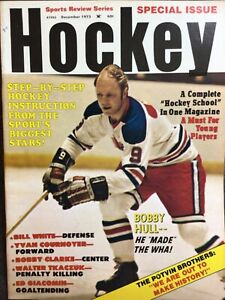 HOCKEY ~ Sports Review Series ~ Dec. 1973 ~ Jets’ Bobby Hull cover - EX!!!