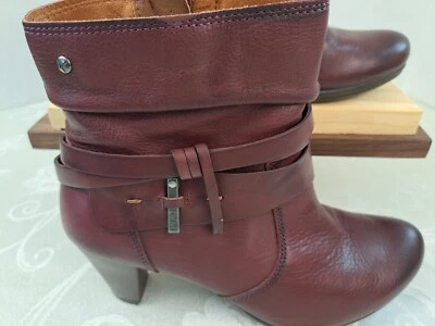 Pikolinos Leather Burgundy Verona Wrap Style Bootie Ankle Boot Sz US8-8.5/ EU39 - Image 1 of 4