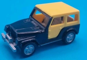 Very Rare SIKU Super Serie 1058 Jeep CJ-5 Black/Yellow Top - Very Good Condition - Picture 1 of 22