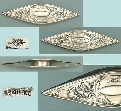 Antique Sterling Silver Daisies Tatting Shuttle By Webster Co. * Circa 1900s  • 90.85$