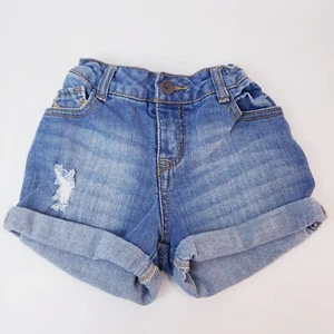 Cherokee Girls Distressed Denim Jean Shorts S/P 6-6x - Picture 1 of 3