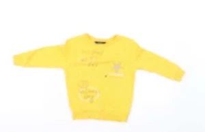 George Boys Yellow Crew Neck Cotton Blend Jumper Size 2 Years - Picture 1 of 12