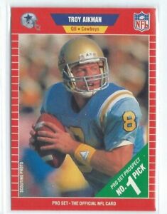 1989 Pro Set #490 Troy Aikman Cowboys Rookie ... near mint