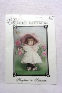 Connies Playtime in Summer Doll Pattern Instructions UNCUT 13 1/2"  #117 - Picture 1 of 3