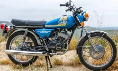 Yamaha RD200 1975 modelo estadounidense completo juego de calcomanías PIN STRIPING - AZUL Foto 1 de 4