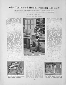 1910 Article Why A Home Workshop By Jared Stuyvesant Orderly Well Equipped - Picture 1 of 4