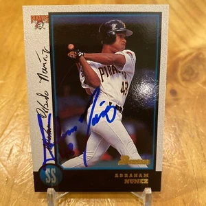 1998 Bowman #82 Abraham Nunez Pittsburgh Pirates Signed Autographed Card Auto - Picture 1 of 1