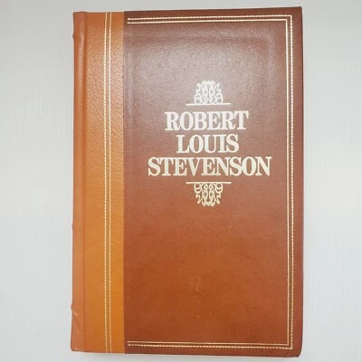 Robert Louis Stevenson 4 Books 1 Volume Hardcover Leather Treasure Jekyl 1983 - Image 1 of 4