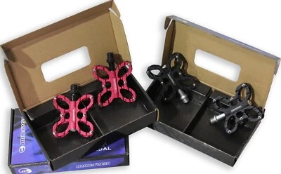 Комплект из трех металлических велосипедных педалей 9/16 дюйма из кривошипно-шатунного сплава с подарочной коробкой - Изображение 1 из 2