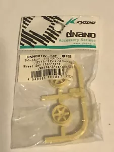 Vintage Kyosho Dnano weiß Laufradsatz vorne # DNH001W-18F - Bild 1 von 1