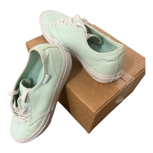 Sneakers stringate originali Vans taglia 7 blu verde donna Camden arazzo