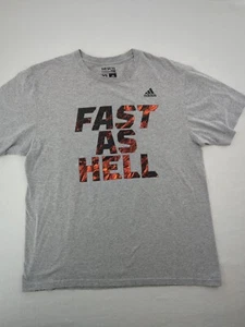Adidas T Shirt FAST AS HELL grau Größe XL  - Bild 1 von 16