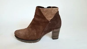 Gabor Damenschuh Stiefelette Braun Gr. 38 Velour Reisverschluß Boots Comfort - Bild 1 von 6