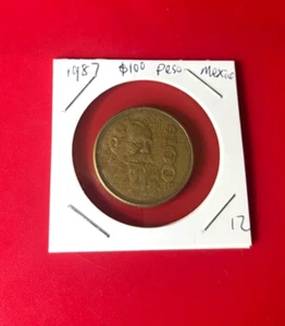 1987 $100 PESO MEXICO COIN - NICE WORLD COIN !!! - Picture 1 of 2