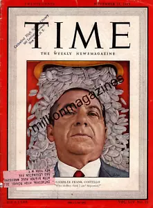 1949 Time November 28 Frank Costello, Mafia Luciano, Capone; Shah of Iran - Rare - Picture 1 of 1