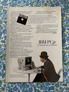 Vintage 1985 IBM PC Jr. Print Ad Personal Computer Ad Only - Picture 1 of 7