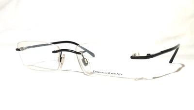 Novos óculos Donna Karan DK 3521, 52-17-135 armação preta sem aro, Itália - Imagem 1 de 4