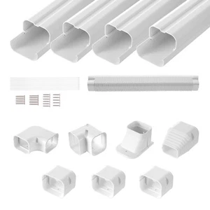 3" W 15.8Ft Line Set Cover Kit For Mini Split/Central Air Conditioner PVC - Picture 1 of 11