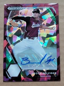 Brock Selvidge 2021 Panini Prizm Draft Picks Cracked Ice Autograph 05/12 - Picture 1 of 10